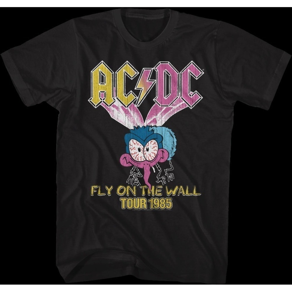 Fly On The Wall Tour 1985 Acdc Tshirt Classic Retro Unisex Tshirt